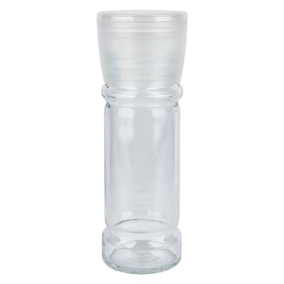 Bild Salz-/Gewürzglas 100ml mit Mühle (grob) weiss