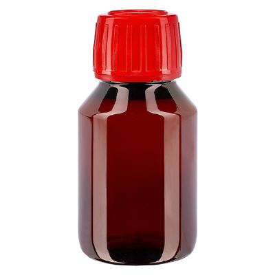 Bild PET Flasche 50ml mit rotem Verschl. OV