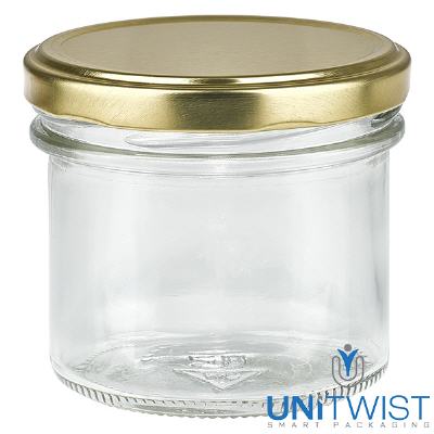 Bild 125ml Sturzglas mit BasicSeal Deckel gold UNiTWIST
