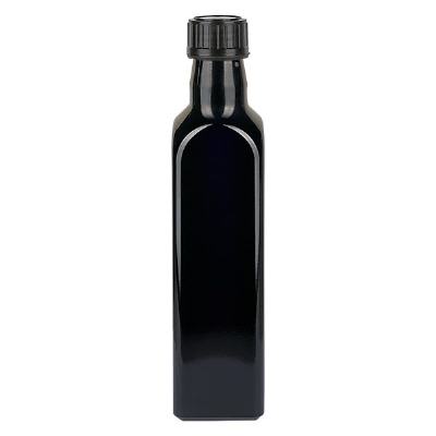 Bild Ölflasche Violettglas 250ml eckig, UNI 31.5x24